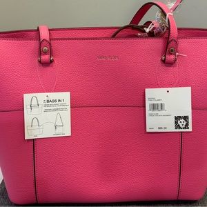 Ann Klein Pretty pink tote bag with cross body inside.